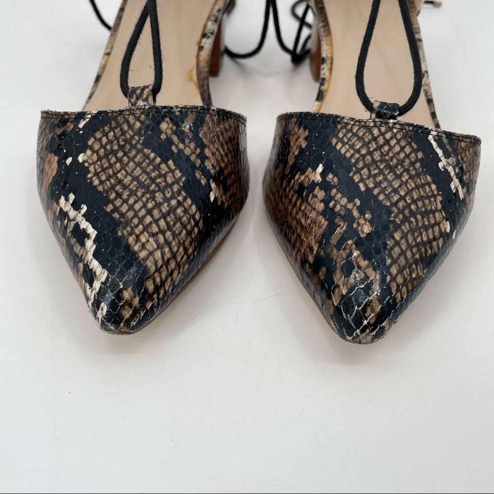 ASOS Snakeskin Tie Shoes - Picture 4 of 12